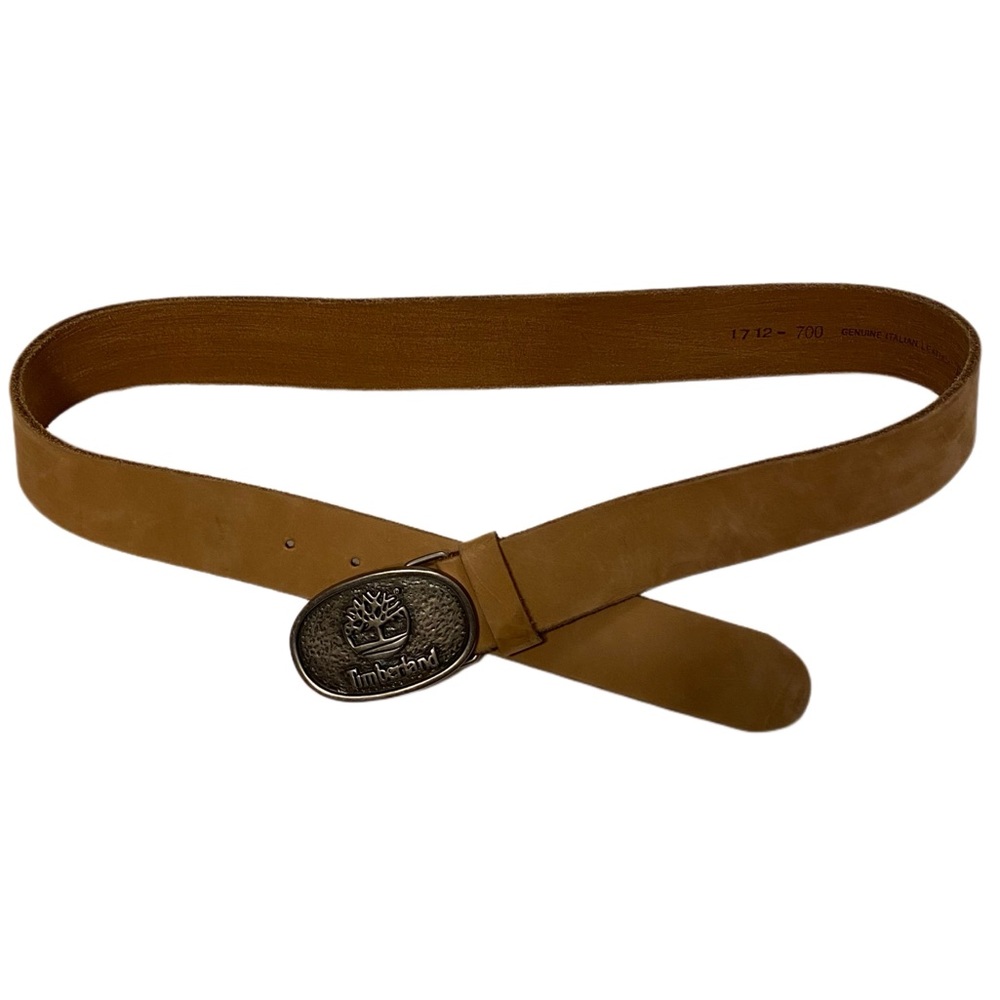 Mens Timberland Nubuck Leather Belt in Wheat Size: 32